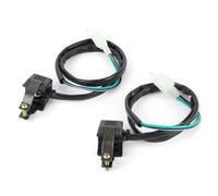 Generic Interrupteur D'allumage de Démarreur à Double Bouton pour Moto ATV Dirt Bike, Guidon 7/8 Pouces Pratique et Rapide à Installer, ABS + PVC, Noir + Rouge + Vert, Universel pour Vélos de Rue,