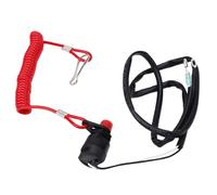 Generic Interrupteur D'arrêt D'urgence Hors-bord avec Lanière de sécurité pour Moteur de Bateau 15 25 30 40 OEM Compatibilité Améliorée et Extension de sécurité pour Propriétaire de Bateau