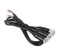 Generic Interrupteur de Guidon de Moto à LED en Acier Inoxydable, Bouton de Commutation de Fabrication Soignée pour Phare, Feu Arrière, Double Flash avec Ajustement Long pour Cordon, Lumière Bleue