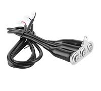 Generic Interrupteur de Guidon de Moto en Acier Inoxydable, Bouton de Commande LED Poli pour Vélos 12 V, Interrupteur de Phare Antibrouillard Compatible avec la Modification de l'éclairage de Moto