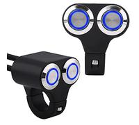 Generic Interrupteur de Guidon de Moto, Voyant Marche/arrêt Durable pour Phare Antibrouillard, Frein pour Guidon de 7/8 Pouces, Ajustement Universel pour Modification de Moto, Alliage D'aluminium