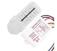 Generic Interrupteur de Télécommande RF pour Lampe, Anti-interférence, S'applique au Plafonnier, adapté à la Lumière LED, Facile à Utiliser (MR704 Charge à quatre voies 4 * 1000W)