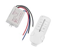 Generic Interrupteur de Télécommande sans Fil pour Lumières, Récepteur RF 3 Voies 1000 W avec Portée de 20 M, Pénétration Murale, sans Interférence, Compatible avec les Luminaires LED, Fluorescents