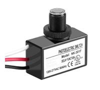 Generic Interrupteur Marche/arrêt de Contrôle de Capteur Photoélectrique 120 V-277 VAC, Interrupteur de Détection D'éclairage Automatique pour Ampoules à Incandescence LED, adapté aux Lumières