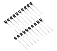 Generic Isolateurs de Clôture électrique Durables 100 Pièces Isolateurs à Anneau à Visser Longue Distance, Amovibles pour Connexion de Poteau en Bois, Adaptés au Ranch Noir 100 Pièces