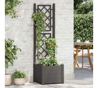 Generic Jardinière de Jardin avec Treillis, Polypropylène, Jardinière avec Panneau Support pour Plantes Grimpantes pour Terrasse, Cour, Bac à Fleurs, Entrée Extérieure, (43 x 43 x 142 cm)