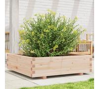 Generic Jardinière de Jardin Carrée en Pin Massif, 90x90x26,5 Cm, pour Faire Pousser des Fleurs, des Herbes et des Décorations dans un Jardin ou une Terrasse avec Beaucoup D'espace