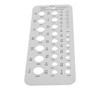 Generic Jauge de Perçage en Acier Inoxydable pour une Mesure Précise et des Scores Clairs, pour Jauge de Trou et de Perçage, 29 Trous de 1/16" à 1/2", Léger et Portable