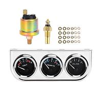 Generic Jauge de Voiture Triple 3 en 1, Instrument Haute sensibilité pour Modification Automatique, adapté aux Voitures 12 V Générales pour Voitures, Bateaux, Camions avec Matériau Métallique