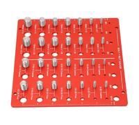 Generic Jauge D'identification de Filetage Surface Anodisée Double Face pour une Mesure Précise des Tailles de Boulons et des Filetages pour les Ateliers et les Collecteurs D'outils