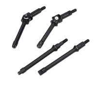 Generic Jeu D'Arbres de Transmission Avant et Arrière RC en Acier, pour Mise à Niveau des Performances Hors Route sur Chenilles SCX30 pour Arbres CVD RC à échelle 1/30, Noir