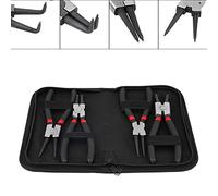 Generic Jeu de 4 Pinces à Circlips de 7" avec Dents Antidérapantes, Idéales pour L'installation et le Retrait de Ressorts à Pression, Poignées Ergonomiques, Adaptées aux Roulements Fixes ou aux