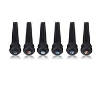 Generic Jeu de 6 Broches de Chevalet en ébène Haut de Gamme pour Guitare Folk Acoustique, Broches de Guitare Légères pour Artistes de Concert