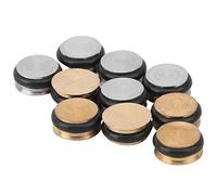 Generic Jeu de Bouchons de Flûte, Pièces de Réparation Durables en Métal et Silicone pour Instrument à Vent, 10 Pièces pour la Pratique des Débutants, Couleur Or/argent