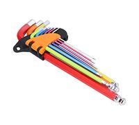 Generic Jeu de Clés Hexagonales Multicolores, Outils Durables à Bras Long en Acier au Chrome Vanadium, 1.5 à 10mm pour L'entretien de la Maison