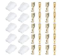 Generic Jeu de Connecteurs D'alimentation de Type T à 2 Broches pour Autoradio, ABS et Cuivre Durables, Accessoire Pratique pour FT-7800R, 10 Unités