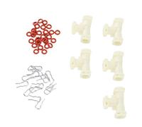 Generic Jeu de Connecteurs Fluides en Forme de T de Haute qualité, 5 Pièces, avec Joints Toriques, Pinces pour Machine à café, Ligne D'eau, Plastique, Fer et Silicone