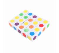 Generic Jeu de Dés D'Enseignement à Angle Droit, 6 Couleurs, pour Jeux de société et Enseignement en Classe, 20 Pièces en Plastique Durable
