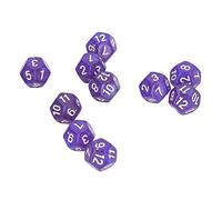 Generic Jeu de Dés Multi-Applications à 12 Faces, 40 Pièces avec des Chiffres Clairs et Faciles à Lire pour Les Jeux Interactifs et l'enseignement, Sûr et étanche (Purple)