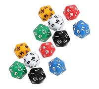 Generic Jeu de Dés Multi-usages 12 Pièces, Dés Pédagogiques Colorés à 20 Faces pour Les Jeux et L'éducation, Conception en Plastique Portable, Idéal pour Les Enfants