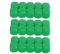 Generic Jeu de Dés Vierges à Bords Arrondis, 30 Pièces, pour Projets de Bricolage et Enseignement des Mathématiques dans Les Salles de s en Plastique de 16mm (Green)