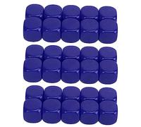 Generic Jeu de Dés Vierges à Bords Arrondis, 30 Pièces, pour Projets de Bricolage et Enseignement des Mathématiques dans Les Salles de s en Plastique de 16mm (Blue)