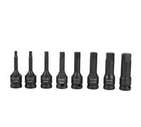 Generic Jeu de Douilles Hexagonales 1/2" avec Finition Phosphatée pour une Utilisation Intensive, 8 Douilles Hexagonales Allen pour Cliquet, Pistolet à Percussion, Barre D'alimentation, étui de