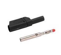 Generic Jeu de Fiches Bananes Isolées Longue Durée de 4mm, 10 Pièces, pour Tests électroniques, Bonnes Performances de Contact, Montage et Démontage Faciles (BLACK)