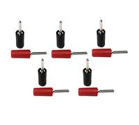 Generic Jeu de Fiches Bananes Résistantes à l'usure et à la Corrosion pour Douille à Ressort Interne, Fiche Banane Mâle Droite de Type Broche en Laiton nickelé pour Douille de 2 Mm, Paquet de 10