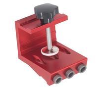 Generic Jeu de Gabarits de Trous de Poche Polyvalents avec Gabarit de Perçage Précis pour L'assemblage de Meubles, Alliage D'aluminium