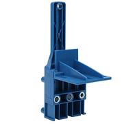 Generic Jeu de Guides de Perçage 41 Pièces, Outil de Localisation de Trous de Bois de Précision Réglable pour les Projets de Menuiserie 200x72mm (BLUE)