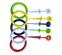 Generic Jeu de Lancer D'anneaux pour Enfants, Anneaux et Piquets pour Jardin, Arrière-cour, Plage