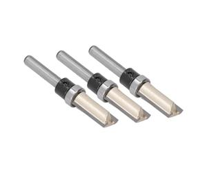 Generic Jeu de Mèches de Toupie à Double Cannelure Haute Résistance pour les Projets de Menuiserie en Acier au Tungstène 3 Pièces 1/4x1/2x1 Pouce