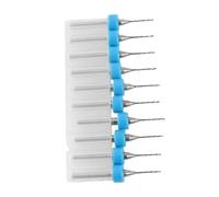 Generic Jeu de Mini Forets 10 Pièces à Haute Résistance à L'usure pour le Travail du Bois et la Réparation de Montres, Acier au Tungstène, 0.8MM