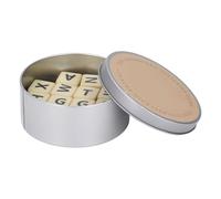 Generic Jeu de Mots Croisés avec Mallette de Rangement, Jeu de Dés éducatif avec Lettres Anglaises pour Le Développement des Compétences Cognitives, 12 Pièces (Silver)