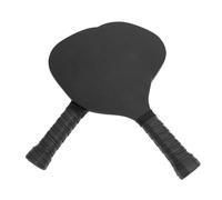 Generic Jeu de Pagaies à Balles avec Poignée Antidérapante en PU pour Débutants, Visage Plus Grand pour Frapper Facilement, Idéal pour L'école et Le Parc, Bois de Peuplier avec 4 Balles (Black)