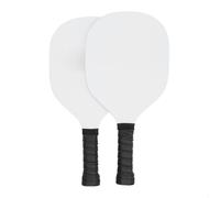 Generic Jeu de Pagaies à Balles avec Poignée Antidérapante en PU pour Débutants, Visage Plus Grand pour Frapper Facilement, Idéal pour L'école et Le Parc, Bois de Peuplier avec 4 Balles (White)