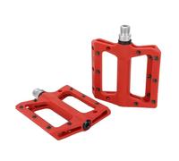 Generic Jeu de Pédales de Vélo de Montagne avec Clous Antidérapants, en Nylon Léger pour Une Conduite en Toute sécurité, 2 Pièces (Rouge)