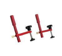 Generic Jeu de Pinces pour Chien D'établi 20mm Rouge, Pinces à Bois Solides et Précises pour établi et Table, Alliage D'aluminium, 2 Unités