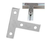 Generic Jeu de Plaques de Connexion de Profils en Aluminium, 10 Pièces, en Acier au Carbone, Type L, Type T pour Supports D'affichage LCD, Lignes D'assemblage (Carte 20T)