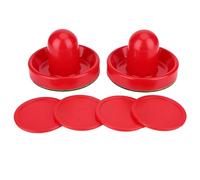 Generic Jeu de Remplacement de Rondelles de Poussée de Hockey sur Glace avec 2 Pagaies et 4 Rondelles Durables pour Tables de Jeu Standard (Petite Taille 60mm)