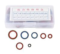 Generic Jeu de Rondelles d'étanchéité, 80 Pièces, Excellente Résistance à la Corrosion Thermique et à L' pour Machines Automobiles, Assortiment de Caoutchouc Nitrile