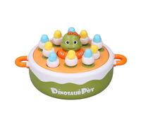 Generic Jeu de société de Pêche aux Dinosaures, Jouet éducatif pour Enfants - Gameplay Interactif avec de Mignons Dinosaures, 1 Plateau Tournant, 10, 2 Filets de Pêche