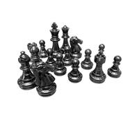 Generic Jeu D'échecs 16 Pièces, Pièces Légères et Robustes pour Le Développement des Compétences Cognitives, Idéal pour Jouer en Famille, Matériau PS, 1,93 Pouces, King (Noir Transparent)