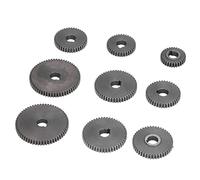 Generic Jeu D'Engrenages Métalliques pour Mini Machines de Découpe de Tour, 9 Pièces, Engrenages Durables de Haute Précision en Fer Gris HT250