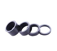 Generic Jeu D'entretoises de Casque de Vélo Léger en Fiber de Carbone, pour Relever le Guidon pour le Vélo de Montagne, 4 Pièces 5mm-20mm Noir