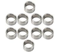 Generic Jeu D'entretoises Précises en Acier Inoxydable de 12 Mm de Diamètre Intérieur et 15 Mm de Diamètre Extérieur pour Accessoires de Quincaillerie, 10 Rondelles Métalliques pour Arbre Rond et