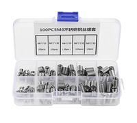 Generic Jeu D'inserts de Filetage en Acier Inoxydable pour la Réparation et L'amélioration du Filetage, 100 Pièces D'inserts de Fil enroulé pour Pièces en Aluminium et Magnésium, Taille M6