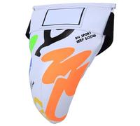 Generic Jockstrap Respirant pour Enfants de 5 à 9 Ans, Protège-aine pour Boxe Sanda Taekwondo, 2 Couleurs (White)