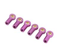 Generic Joint à Rotule d'extrémité de Biellette de Direction en Alliage D'aluminium M3, 6 Pièces, pour Voiture HSP 1/10 RC (Purple)